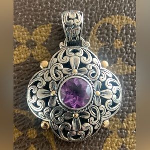 Silver/Gold Amethyst Pendant